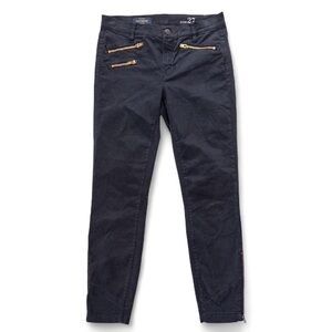 J Crew Women's Black Jeans with Gold Accents